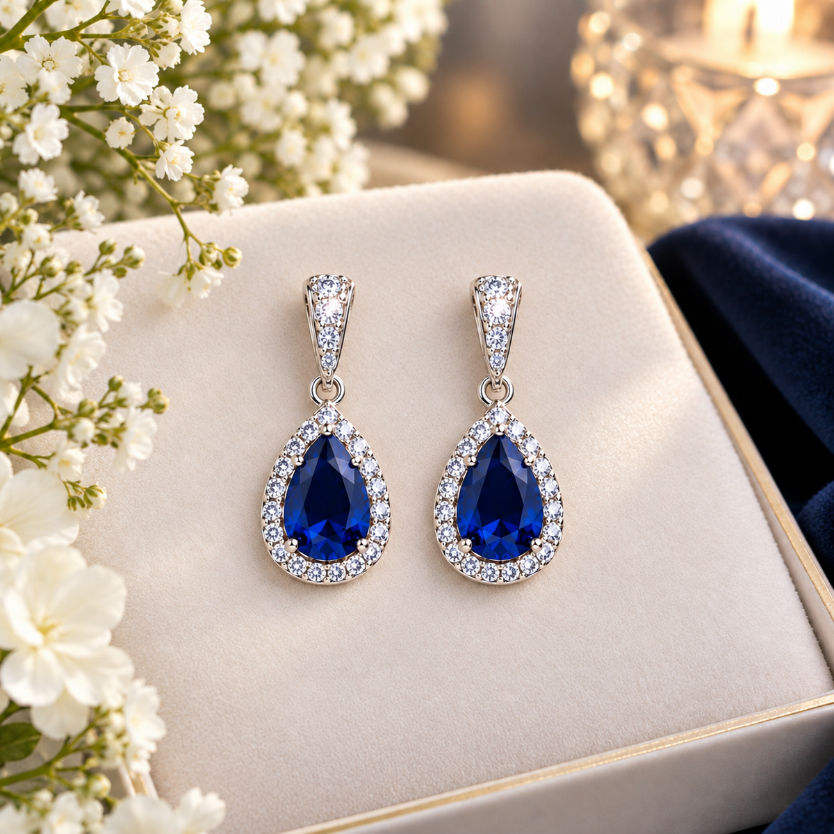 Teardrop Crystal Drop Earrings – Elegant Statement Jewelry